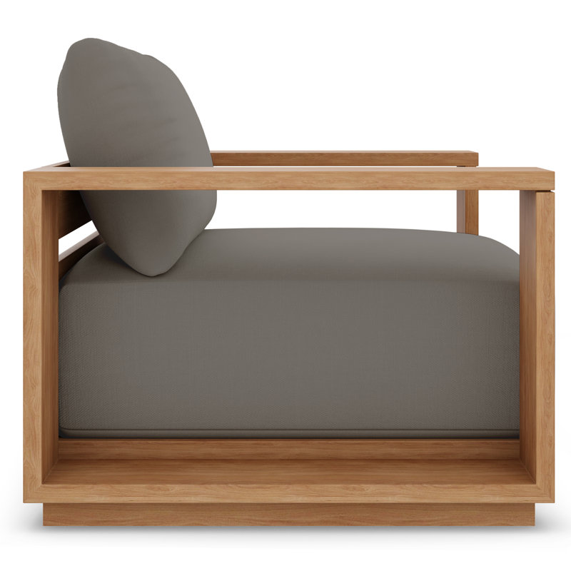 Beja Luxe Club Chair - Natural, Gray