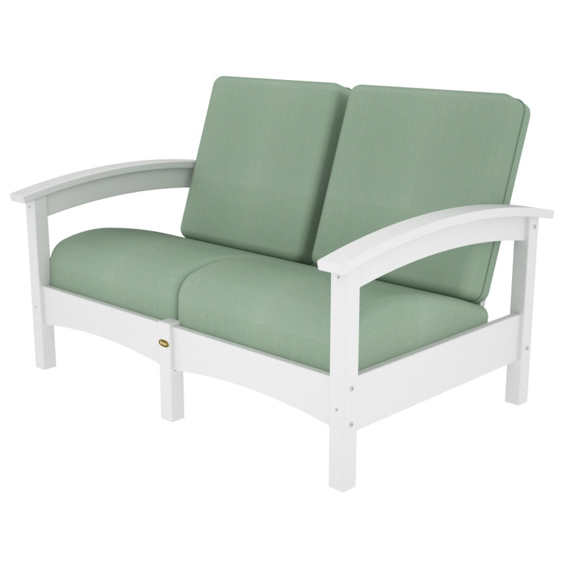 Rockport Club Loveseat, Classic White / Spa
