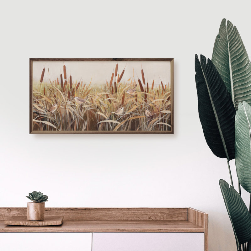 Whispering Cattails par Julia Purinton, H 12 po x l 24 po x P 1 po
