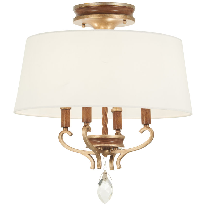 Magnolia Manor Fabric Semi Flush Mount