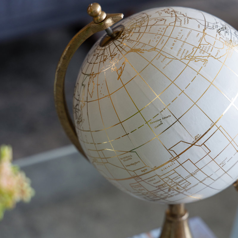 Globe de bureau, H 15 po x l 7,9 po x P 7,9 po