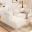 Canapé modulaire à assise profonde avec chaise longue et mousse à mémoire de forme 106 po-125557302-125557296