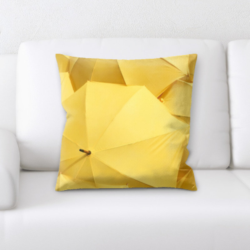 Coussin décoratif jaune umberella