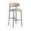 Tabouret de bar rembourré en cuir Lupita-840074833-840074840