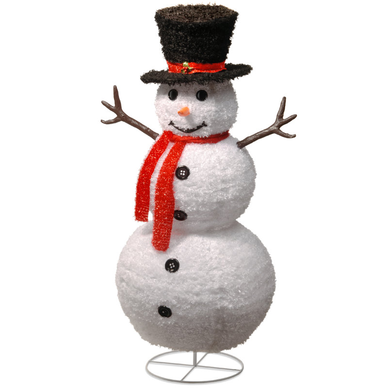 Bonhomme de neige pop-up, H 48 po x l 21 po x P 21 po