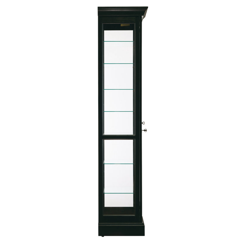 Chesterbrook Lighted Curio Cabinet, Black Satin