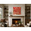 Fleurs d'amandier (variation rouge) - art mural carré sur toile-129916653