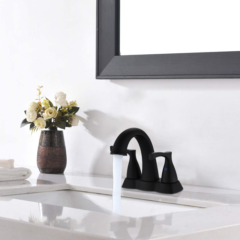 Widespread and Mounting / Installation Required 2 -handle Bathroom Faucet with Drain Assembly, Matte Black