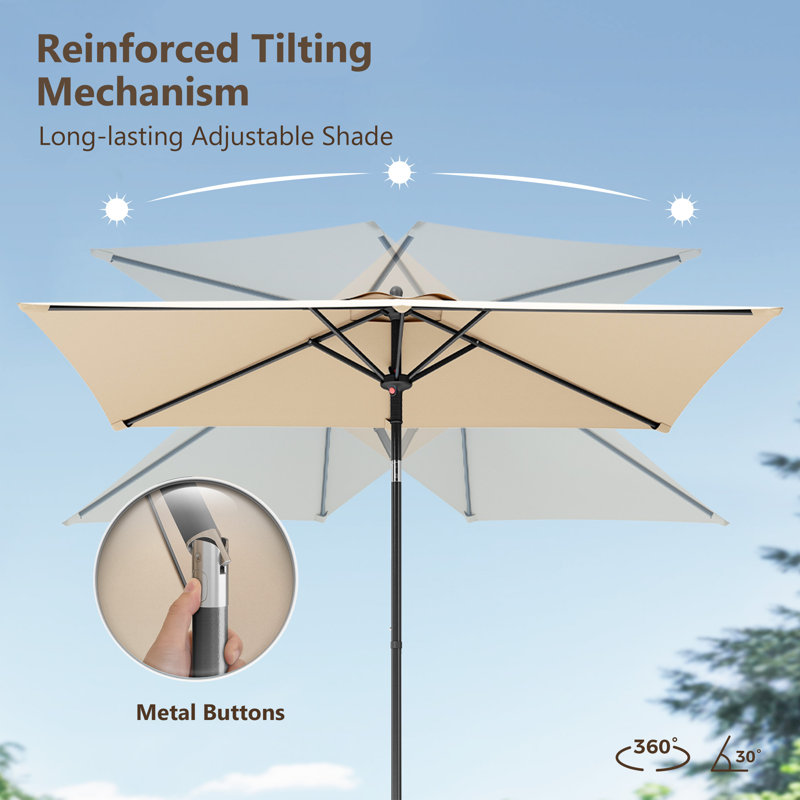 210cm Balcony Parasol, Beige