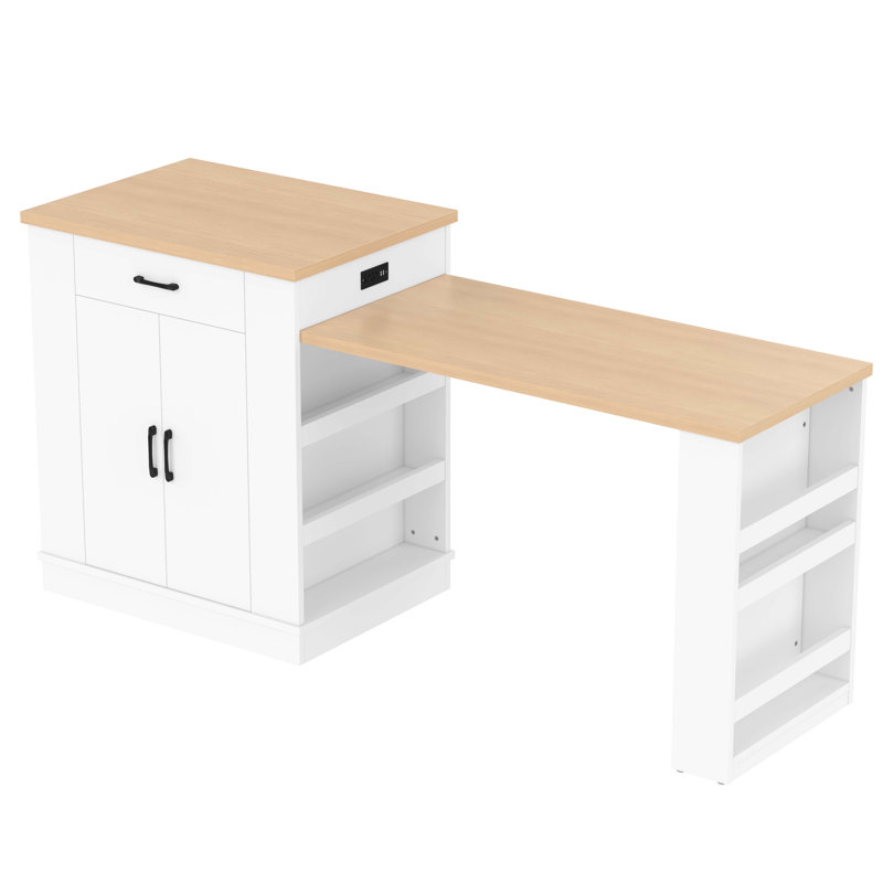 Extendable Island Console With Drawers