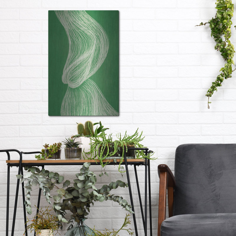 Art mural en métal Winston Porter «Emerald Motion 2» par Incado, H 16 po x l 12 po