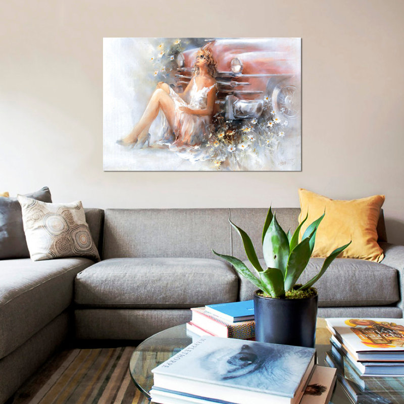 « relax », reproduction sur toile, H 26 po x l 40 po x P 1,5 po, Toile tendue, Pas de tapis