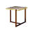 Azurdee Glam 24"L Square End Table with Engineered Stone Top in Champagne-111721785-111721786