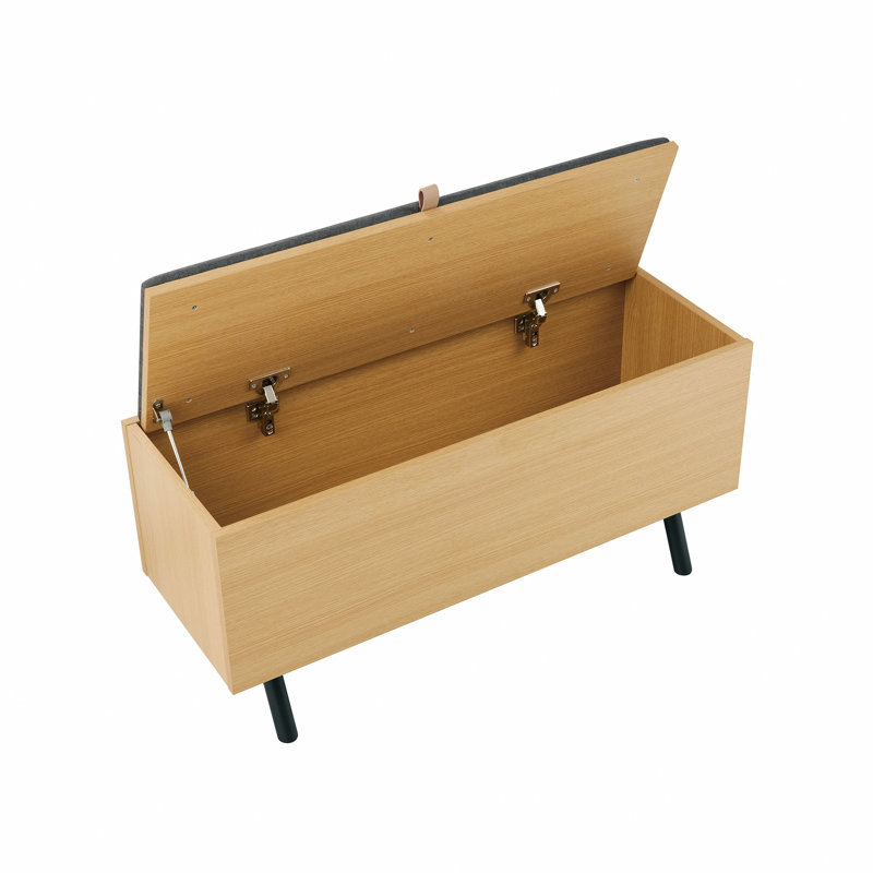 Banc de rangement décoratif en chêne clair