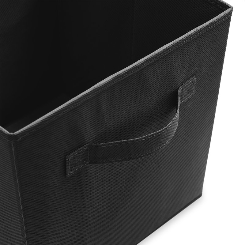 Lightweight Collapsible Fabric Cube Organizer for Kids, 11" Black