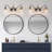 Siglinde 3- Light Black/Brass Modern Dimmable Armed Sconce 