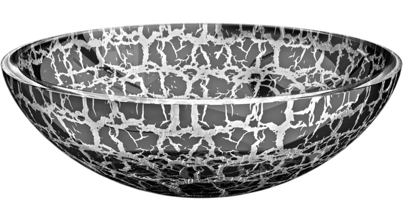 Atelier 17.4'' L Bathroom Sink, Silver/Black