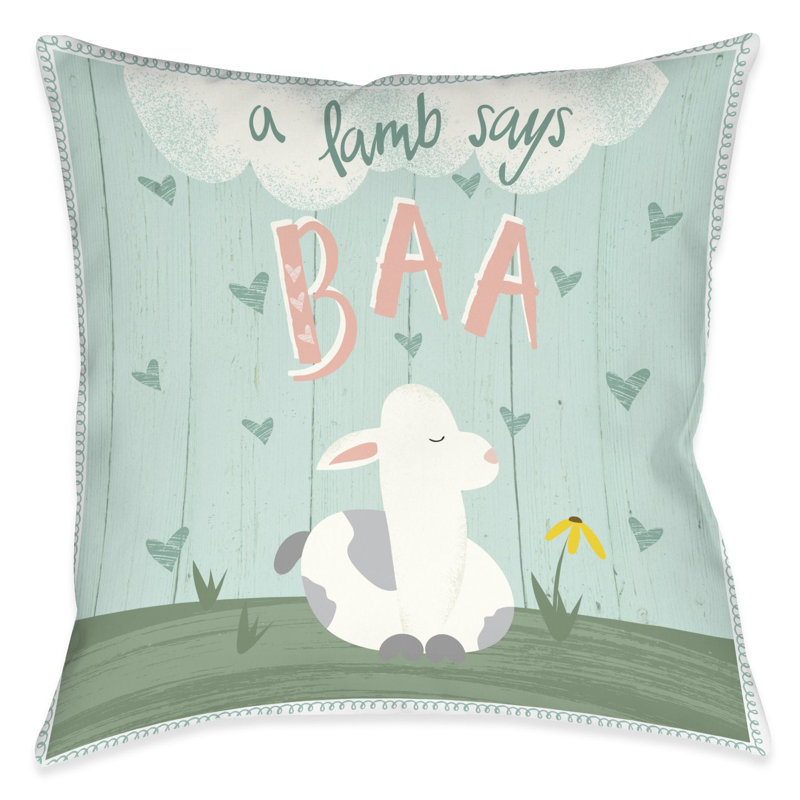 Farm Yard Throw Pillow, 18" x 18"