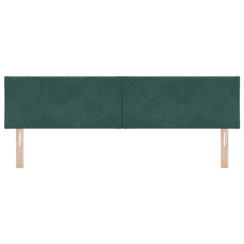 Headboard, 78cm H x 180cm W x 7cm D, Dark Green