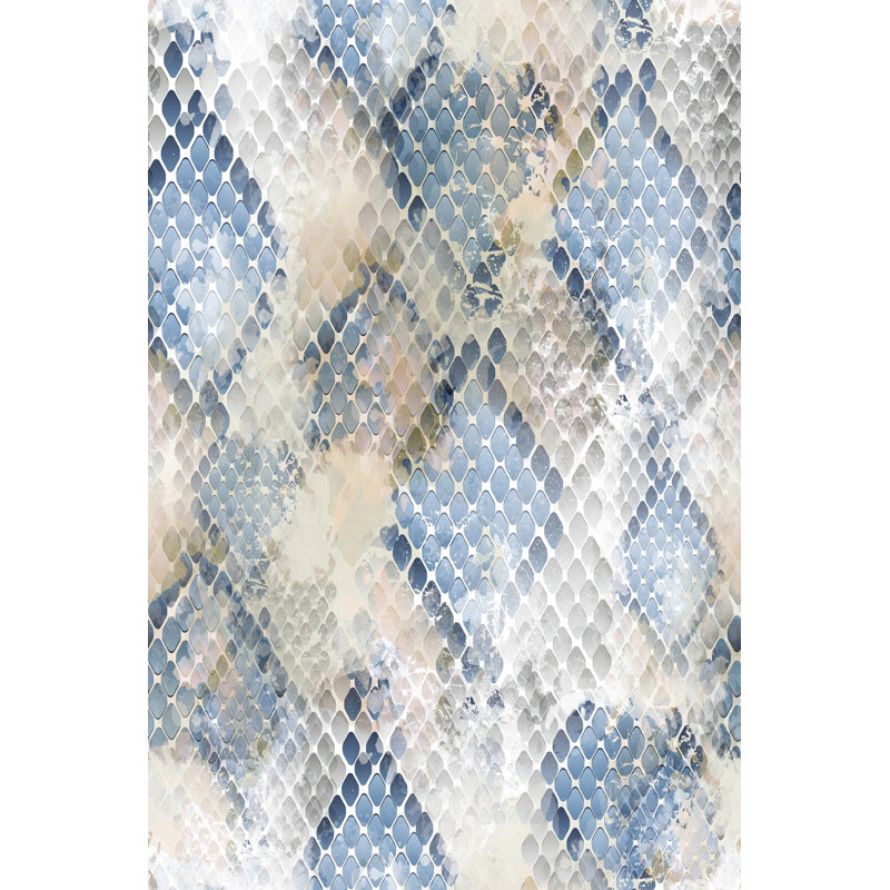 Tapis luxueux 100% polyester 5,2 x 7,5 pi, hauteur des poils de 0,4 po | Antibactérien, points antidérapants en PVC, lavable à la machine | Élégante impression numérique en 3D, parfaite pour le décor du salon et de la chambre à coucher