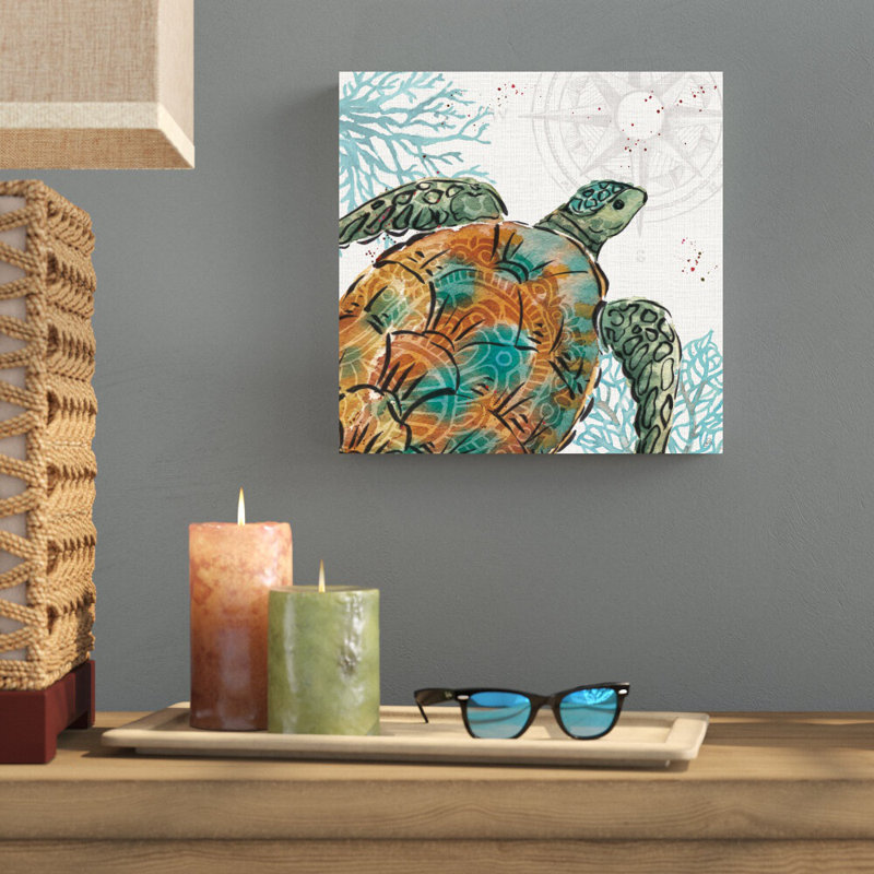 «Ocean Finds X» par Daphne Brissonnet, reproduction d'art sur toile tendue, H 12 po x l 12 po