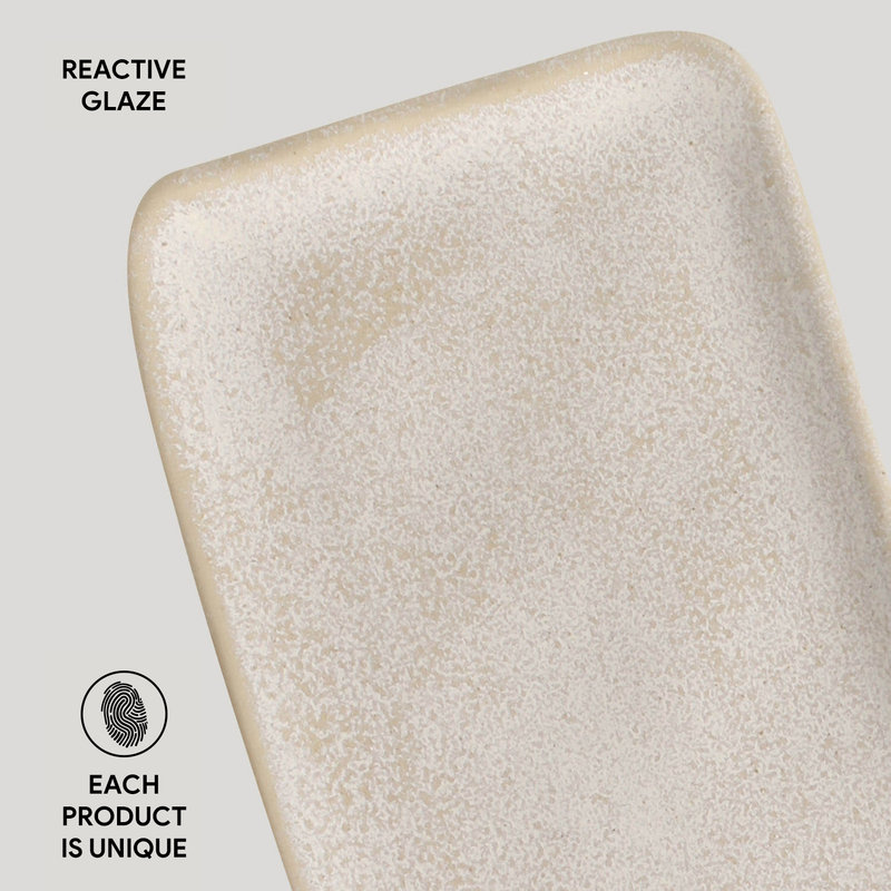 Commercial Dishwasher Safe 12.99'' Stoneware Appetizer Plate , Set of 4, Latte