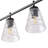 6-lamp matte black adjustable iron industrial pendant light