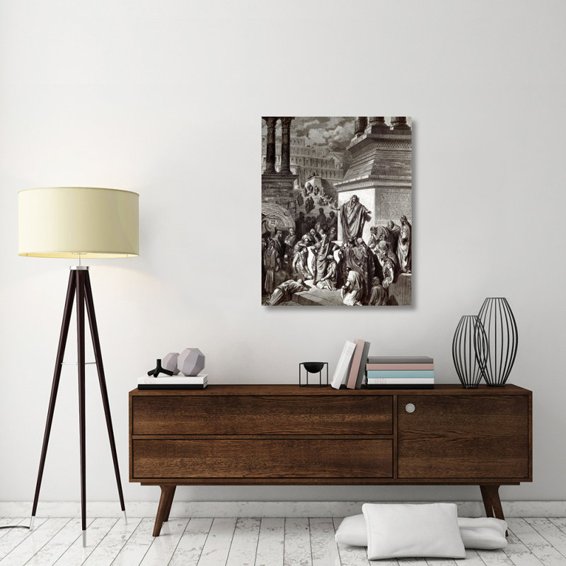 " Jonah Telling Of Nineveh " by Gustave Dore, 40" H x 32" W x 2" D