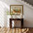 T-Base Console Table - 43" Entryway Table W/ Wood & Marble Veneer - Space-Saving Foyer Table-180315741
