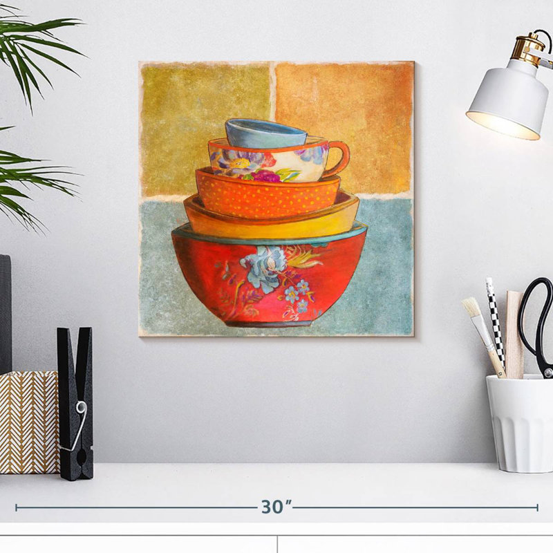 Senne Collage Bowls I, 16" H x 16" W