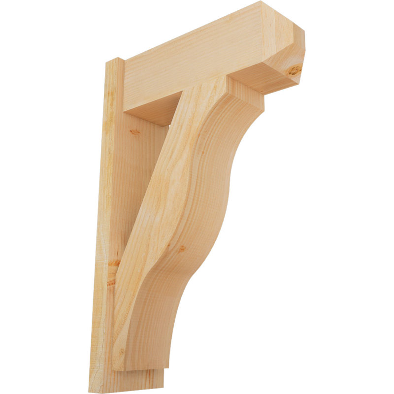 Persienne en bois rustique Funston Craftsman, P 22 po x H 34 po, Sapin Douglas de 8 po (sciage brut)