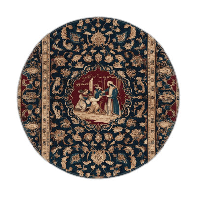 Tapis d'intérieur et d'extérieur mauve Persian