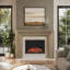 Modern Ember Everly Wood Fireplace Mantel Surround Kit in White | 56" x 42" Opening | 54"-1607769747-1607769745