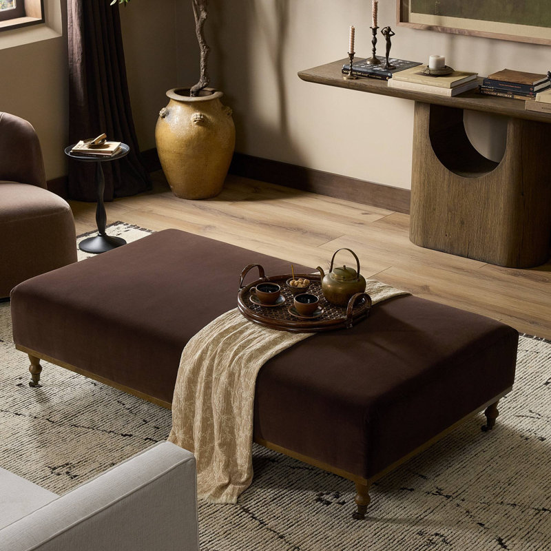 Harlin Cocktail Ottoman-Surrey Cocoa