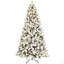 Arbre de Noël 7,5 pi floqué avec 400 lumières DEL colorées avec boule G45, arbre réaliste articulé en PE + PVC + aiguille dure avec fil mémoire, 10 modes d'éclairage, interrupteur au pied et support en métal stable-775609789