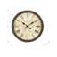 Horloge murale, horloge murale ronde 20 po, brun antique, transitionnel