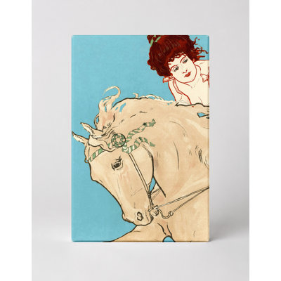 Woman on Horseback - Portrait, art mural sur toile