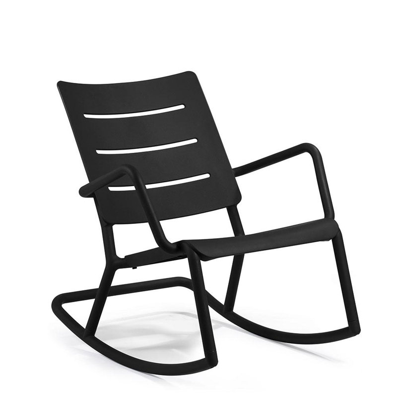 Chaise berçante Outo, Noir