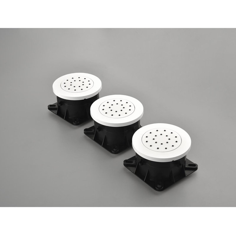 Shower system combo with hand shower, shower head and tub spout, White