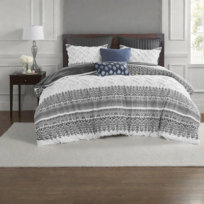 Farmhouse Cotton King/cal King Bedding Sets With Chenille Tufting, Premium Comfort