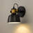 1 - Light Dimmable Black Armed Sconce