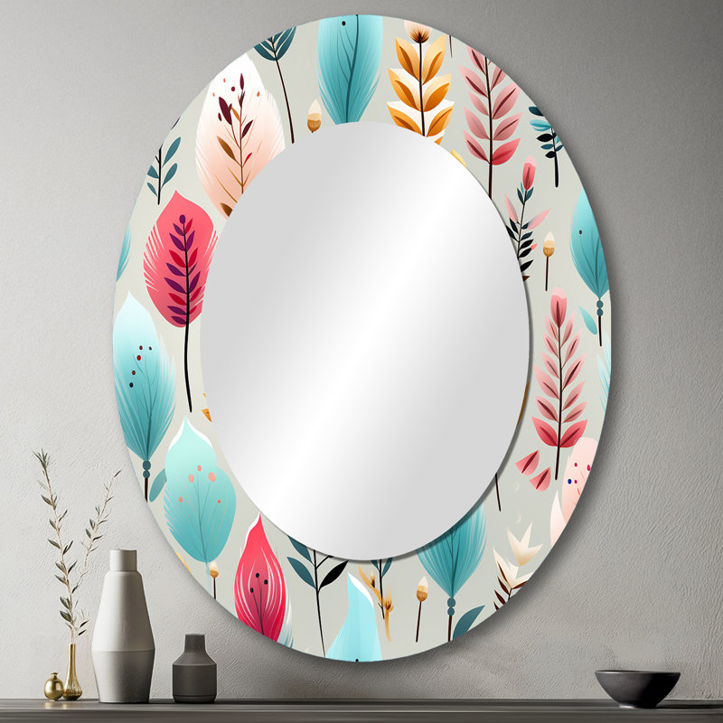 Miroir mural ovale pastel, 43 po x 33 po