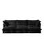 Ensemble de canapé surdimensionné en velours côtelé modulaire avec 3 repose-pieds - canapé-lit convertible et canapé modulaire noir-766541740