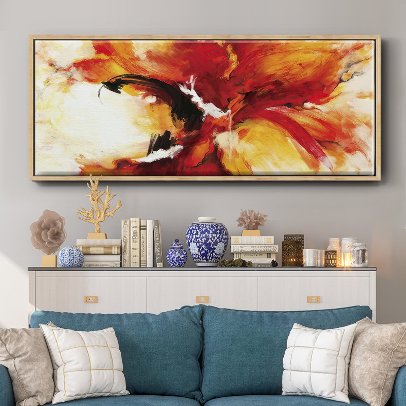The Phoenix - Framed Canvas, 20" H x 50" W