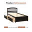 Lit plateforme avec tiroirs en bois-372778244