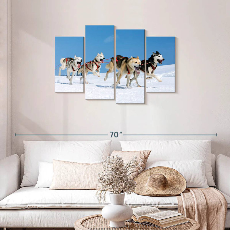 Brampt Husky Sled Dogs, 27"H x 43"W