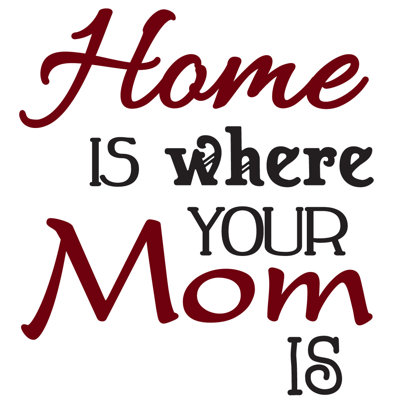 Décalcomanie murale maman is home is where