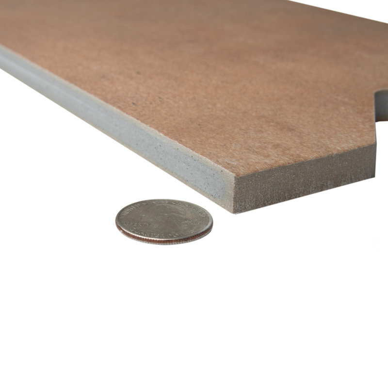 Argile Losanga 7 po X 17 5/8 po Carreau de porcelaine pour plancher et mur