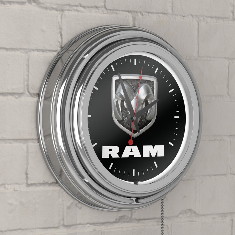 Metal Wall Clock, White/Black