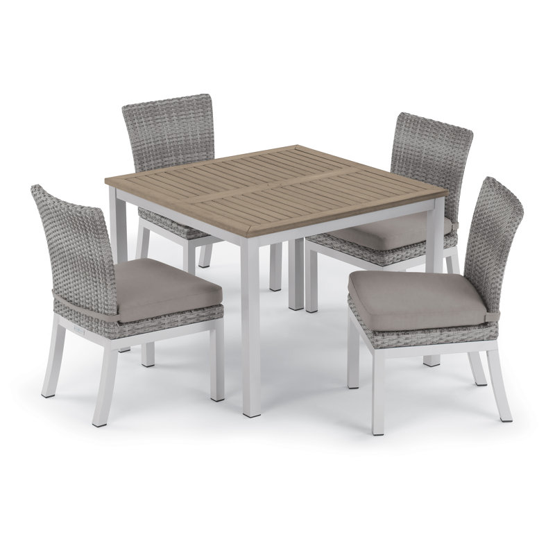 Argento Outdoor Dining Side Chair, Stone